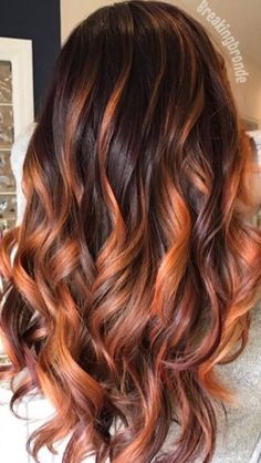 Foilyage Hair Brunettes, Hair Color Inspiration For Brunettes, Copper And Black Hair, Autumn Hair Color, Key Images, Balayage Hair Copper, Hair Color Inspiration, Autumn Hair