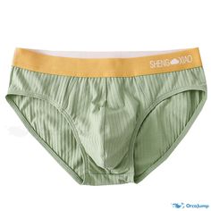 Orcajump - Cotton Triangle Underwear: Breathable and Comfortable, with Ergonomic Design, Sensual Waist Boxers Green Stretch Boxer Briefs For Summer, Fitted Green Boxer Briefs For Summer, Green Stretch Boxer Briefs, Ergonomics Design, Design