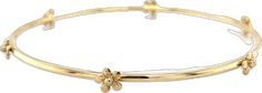 Buttercup Flower Floating Bangle - Lauren Sigman Collection Gold Flower Bangle, Buttercup Flower, Hammered Bangles, Floating Flowers, Bangles Bracelets, Gold Flowers, Gold Bangles, So Beautiful, Solid Gold