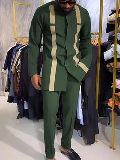 African Male Suits, Men African Wear, African Wear For Men, Dashiki For Men, African Suit, Colour Blocking Fashion, Nigerian Men Fashion, African Wear Styles For Men, African Attire For Men