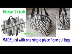 two bags are shown with the same pattern on them, and one is black and white