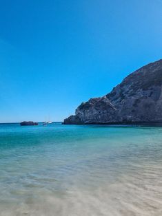 the water is crystal blue and clear at this beach