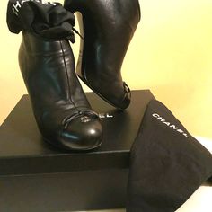 Gently Worn Chanel Boots!!Super Cute!! Lots Of Love Left Serious Inquiries Only!!!! The Price Is Negotiable Chanel Black Ankle Boots, Shoes Chanel, Chanel Boots, Lots Of Love, Chanel Shoes, Real Pictures, Biker Boot, Bootie Boots, Of Love