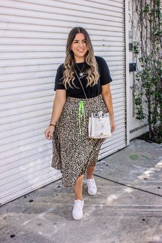 Plus-koon Muoti, Chique Outfit, Leopard Print Skirt, Curvy Girl Outfits, Curvy Girl Fashion, Curvy Outfits, Print Skirt