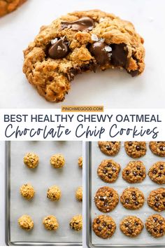 the best healthy chewy oatmeal chocolate chip cookies