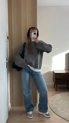 Looks Adidas, Looks Pinterest, Skandinavian Fashion, Cold Outfits, Outfit Jeans, School Looks