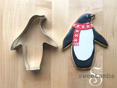 Iced Christmas Cookies, Penguin Cookies, Cake Recipes For Kids, Penguin Birthday, Fondant Animals, Winter Cookie, Xmas Cookies, Cookie Inspiration, Christmas Cookies Decorated