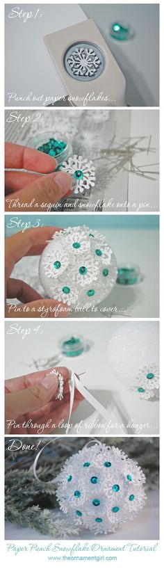 the instructions for how to make snowflakes