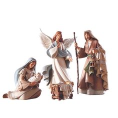 6-1/2 H Figurine - Beth Nights Nat Holy Family - 4 Pieces Per Set Small Nativity Set, Nativity Of Jesus Christ, Nativity Of Jesus, Gospel Of Luke, Angel Gabriel, The Holy Family, Family Figurine, Three Kings, Holy Family