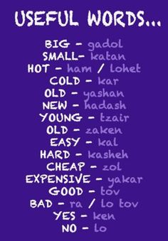 the words useful words are written in white on a purple background with black and white lettering