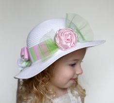 Girls Tea Hat or Party Hat, you decide :-) Highest quality white soft woven hat with soft ribbon interior band Child size 52cm and fits best on 21 inch head circumference Suitable for 2 yr. to approx. 10 yr. depending on head size Choose from 4 color options Great Gift Idea Ships Fast Visit our Do It I Yourself hat listing for great pricing: https://www.etsy.com/listing/272540006/diy-tea-party-hatsparty-favorsdress-up?ref=shop_home_feat_3&frs=1 Diy Tea Party, Tea Hat, Diy Tea, Butterfly Purple, Tea Hats, Woven Hat, Hat Photo, Girls Tea Party, Tea Party Hats