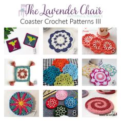 Coaster Crochet Patterns III - The Lavender Chair Lavender Chair, The Lavender Chair, Coaster Patterns, Crochet Tote Pattern, Coaster Crochet, Bunny Blanket, Patterned Chair, Keep It To Yourself, Crochet Vest Pattern