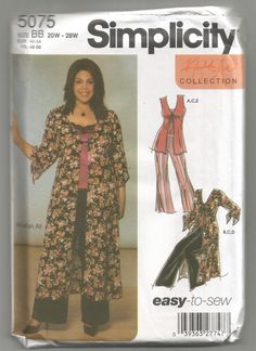 a women's dress and coat sewing pattern from the simplicity collection, easy to sew