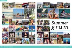 a collage of photos with the words summer gramm