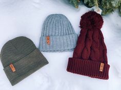 Our new Sustainable Pine Tree Winter Hat is a simple staple that shows love for the Maine woods. The perfect weight for 4 seasons, this hat is made from recycled polyester - a material obtained from the recycling of used plastic bottles. RECYCLED BEANIE: Made from 50% recycled polyester and 50% acrylic blend. Recycled polyester is obtained from the recycling of used plastic bottles. This helps keep plastic out of the ocean and landfills. By using recycled polyester instead of conventional, you a Winter Camping Hat, One Size Fits Most, Comfortable Knitted Hat For Outdoor, Casual Winter Hats For Camping, Casual Winter Camping Hats, Casual Insulated Hat For Outdoor Activities, Insulated Casual Cap, Maine Woods, Hiking Hat, Tree Tags