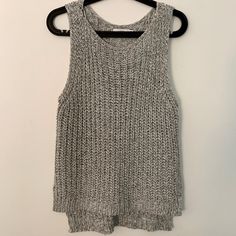 New Without Tags, Never Worn. Lush For Vici Knit Sweater Tank Size S In Grey. Very Soft Knit Perfect Summer-Fall Transition Piece. Sheer Tank Top, Tan Top, Fall Transition, Layering Tanks, Sleeveless Pullover, Summer Tank, Sweater Tank Top, Sweater Tank, Floral Tank Top