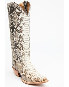 Idyllwind Women's Slay Exotic Python Tall Western Boots - Snip Toe, Natural Snip Toe Cowgirl Boots, Tall Western Boots, Tall Western Boot, Snake Skin Boots, Womens Cowgirl Boots, Boot Barn, Cowboy Boots Women, Heel Caps, Rubber Heels