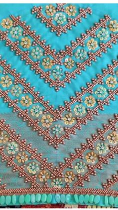 Simple Hand Embroidery Patterns, Hand Beaded Embroidery, Diy Embroidery Patterns, Handmade Embroidery Designs