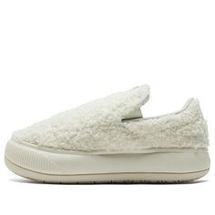 (WMNS) PUMA Suede Mayu Slip-On 'Teddy - Marshmallow' 384887-02 (SNKR/Skate/Light/Casual/Women's/Wear-resistant) Puma Suede, Women's Wear, Stylish Sneakers, Perfect Pair, Your Perfect, Slip On, Sneakers