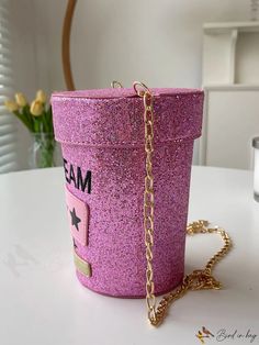 BirdinBag - Compact Sparkle Letter Print Bucket Bag: A Chic Fashion Must-Have Moda Chic, Chain Pattern, Chic Fashion, Bag Bag, Letter Print, Letter Prints, Bucket Bag, Chic Style, Must Haves