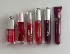 cherry red lippies Cherry Red Lip Gloss, Cherry Lipgloss, Cherry Makeup Aesthetic, Cherry Lipstick, Lips Inspiration, Red Lip Gloss, Dark Red Lips, Makeup Accesories, Makeup Help