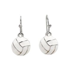 Volleyball Enamel Dangle Earrings from GIMMEDAT®. SIZE: This perfectly sized post earrings are 10mm in diameter. Good for girls and women alike. SHIPS FAST & FREE: Ships from South Carolina 1-2 business days. Choose Expedited shipping at checkout, otherwise shipping is Free. PLAYER AND FAN FAVORITE: Attention to realistic detail in the design and the lightweight delicate materials make this a huge favorite with Players and Fans alike. NON TARNISHING: Wear with confidence knowing each piece i Volleyball Earrings, Volleyball Jewelry, Girls Volleyball, Baseball Earrings, Volleyball Gifts, Sports Jewelry, Volleyball Mom, Team Mom, Tie Headband