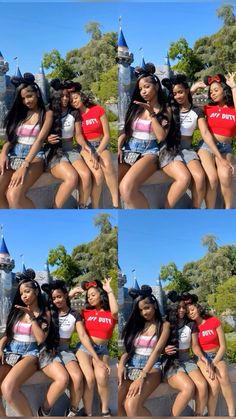 Disney Girls Trip, Disney World Outfits Black Women, Disney Outfits Black Women, Friends At Disney World, Best Friend Disney Trip, Black Friends Traveling, Disney World Friends Pictures, Cute Disney Fits, Friend Trip Aesthetic Black