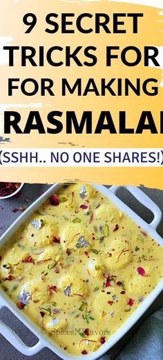 there are 9 secret tricks for making rasmalala