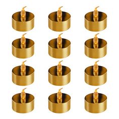 LumaBase Amber LED Tealight Candle 12-piece Set Everyday Home Decor, Led Tea Light Candles, Battery Operated Led Lights, Battery Operated Tea Lights, Led Tea Lights, Light Candles, Gold Candles, Flameless Candles, Glass Holders