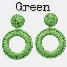 Chic Green Jewelry For Spring, Chic Green Spring Jewelry, Trendy Green Hoop Earrings For Spring, Green Earrings For Spring, Green Casual Earrings For Spring, Casual Green Earrings For Spring, Green Summer Earrings, Trendy Green Earrings For Spring, Green Hoop Earrings For Summer Party