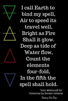 Call the 5th Akasha calling the elements to aid your work Elemental Magic, Wiccan Witch, Magick Spells