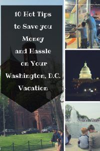 the washington d c vacation guide is shown in this collage with images of people and buildings