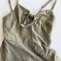 Never Worn Olive Green Tie, Hollister Dresses, Green Tie, Xs Dresses, Tie Dress, Dresses Xs, Hollister, Olive Green, Womens Dresses