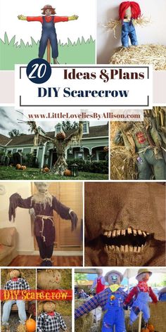 20 ideas and plans for diy scarecrows to make with your child's halloween costumes