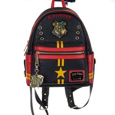 Harry Potter Loungefly Triwizard Tournament Mini Backpack Rare Exclusive. Excellent Preowned Condition. Triwizard Tournament, Loungefly Bag, Mini Backpack, Bags Handbags, Harry Potter, Black And Red, Bag Lady, Shoe Accessories, Women Wear