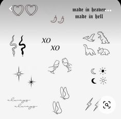 an image of some tattoos on a white background