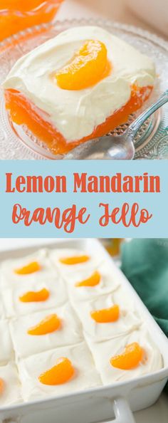 lemon mandarin orange jellos on a glass plate