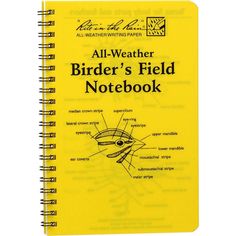 an all weather birder's field notebook