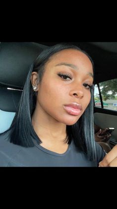 Long Bob Haircuts Black Women, Real Hair Bob Black Women, Bob On Natural Hair, Bob Natural Hair, Bob Black Women, Silk Press Natural Hair