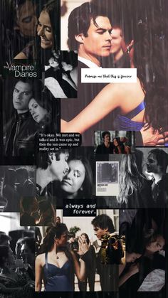 the vampire files collage with images and captions from them, including an image of two