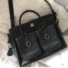 In Very Good Condition. Only Imperfection Would Be The Stain On The Inner Lining, Outside It’s Like New 15” 11” 6” Check Out My Closet For More. Brands Ted Baker Gretchen Scotttory Burch Kate Spade Missony Burberry Zara Dr. Martens Athleta J. Crew Lilly Pulitzerlululemon Soft Surroundings Inc Etcetera Lucy Free People Anthropology Gucci Tory Burch Aqua Patricia Nash Frye Nike Boho Style Johnny Was Aerie Aritza Urban Outfitters Summer Vacation Fall Winter Offers Welcome Travel Briefcase With Branded Hardware In Satchel Shape, Everyday Use Satchel Briefcase With Branded Hardware, Classic Travel Briefcase With Branded Hardware, Travel Tote Satchel With Branded Hardware, Classic Satchel Tote With Silver-tone Hardware, Classic Satchel With Silver-tone Hardware In Tote Shape, Urban Outfitters Summer, Dooney And Bourke, Dooney & Bourke Bags