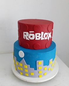 this is a cake made to look like roblox