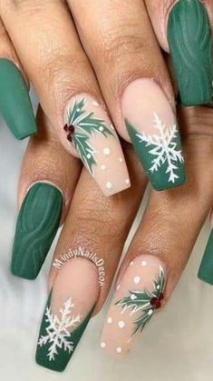 Xmas Nail Art, Seasonal Nails, Christmas Nail Art Designs, Winter Nail Art