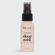 Lull yourself into a peaceful slumber with KITSCH's Calming Sleep Mist. The soothing scents of lavender, balsam, and vanilla will relax your mind and body. Made in the USA and certified as vegan and cruelty-free. Comes in an eco-friendly aluminum bottle. Details Calm your body and mind while promoting sleep and relaxation with a few sprays of our Calming Sleep Mist. Soothing scents of lavender, balsam, and vanilla will set the mood for restful slumber and invite a sense of tranquility into your Sleep Mist, Lavender Room Spray, Lavender Pillow Spray, Lavender For Sleep, Lavender Room, Sleep Spray, Lavender Pillows, Lavender Spray, Pillow Spray