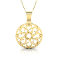 This unique pendant is a representation of the sun, and is based on a Roman necklace of the third century AD. It is light and delicate, warm and bright, featuring gorgeous and distinctive S-curved beams that radiate outward in all directions. It may also be purchased along with one of our 18" Italian gold or silver chains, available here. According to Greek mythology, Hemera was the goddess of the daytime, the personification of day. She was one of the Greek primordial deities, and the daughter Elegant Sterling Silver Sun Design Jewelry, Yellow Gold Medallion Necklace With Sun Design, Elegant Round Pendant Necklace In Yellow Gold, Elegant Yellow Gold Spiral Necklace, Elegant Sun And Moon Design Necklace, Elegant Round Pendant Jewelry With Sun Design, Elegant Round Pendant With Sun Design, Elegant Round Sun Design Pendant Jewelry, Elegant Sun Design Pendant Jewelry