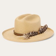 The Might Could Straw Hat is crafted with a firm finish from high-quality 100% shantung straw. Unique, lightweight and statement-making, it has a 3 1/2” pencil curl brim and a 4 1/4” cattleman crown complemented by a rugged stitched leather hat band with removable feather detail and a DRI-LEX® sweatband for a time-tested fit and all-day comfort. Handmade in the U.S.A. with the finest construction and materials, our straw hats are made to stand the test of time. 4 1/4” Cattleman Crown 3 1/2” Penc Pencil Curls, Leather Hat, Casual Bottoms, Denim Boots, Denim Outerwear, Straw Hats, Leather Hats, Shirt Dress Casual, Mini Shirt Dress