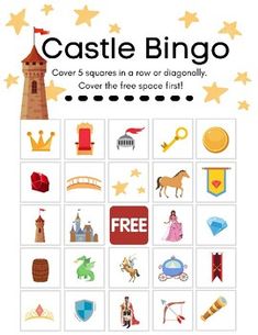 the castle bingo game is being played by children in their own homes and family rooms