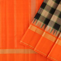 Kanakavalli Kanjivaram Silk Sari 022-01-26764 - Cover View Kanakavalli Sarees, Checkered Saree, Check Saree, Checks And Stripes, Blue Blouse Designs, Sarees Pattu, Blue Silk Saree, Kanjivaram Sarees Silk, Cotton Blouse Design