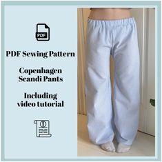 an image of a woman's pants with text overlaying it that says, sewing pattern