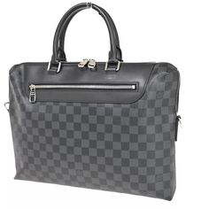 Brand Louis Vuitton Style Hand Bag Color / Material Black/Damier Graphite Leather Country Of Manufacture Spain Serial Number Ca4108 Dimension Size ( Inch ) W 14.2 X H 11.4 X D 2.4 " (Approx.) Size ( Cm ) W 36 X H 29 X D 6 Cm (Approx.) Handle Drop ( Inch /Cm ) 4.7 "/ 12 Cm (Approx.) Shoulder Drop ( Inch /Cm ) 0 - 0 "/ 0 - 0 Cm(Approx.) Come With ( Accessories) - Pockets Outside - Inside Open*5 Example Of Ranks S New,Unused Sa Less Frequently Used Items A There Is A Little Feeling Of Used, Good Co Designer Briefcase With Detachable Strap, Designer Travel Briefcase With Branded Hardware, Classic Black Briefcase With Branded Hardware, Designer Shoulder Bag With Branded Hardware For Business, Designer Formal Briefcase With Branded Hardware, Luxury Bags With Branded Hardware For Business Trips, Designer Black Business Bag, Black Business Briefcase With Silver-tone Hardware, Black Briefcase With Silver-tone Hardware For Business